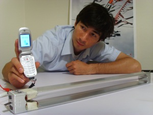 Windbelt Charging Cellphone